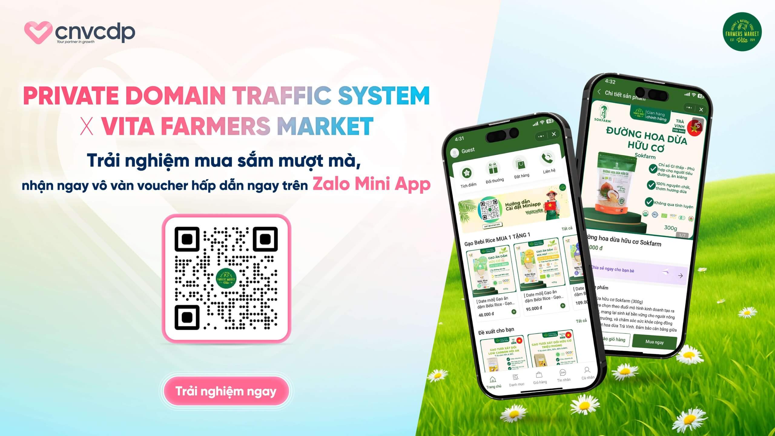 Vita Farmers Market x Private Domain Traffic System: Trải nghiệm mua sắm tiện lợi trên Zalo Mini App 2 Vita Farmers Market x Private Domain Traffic System