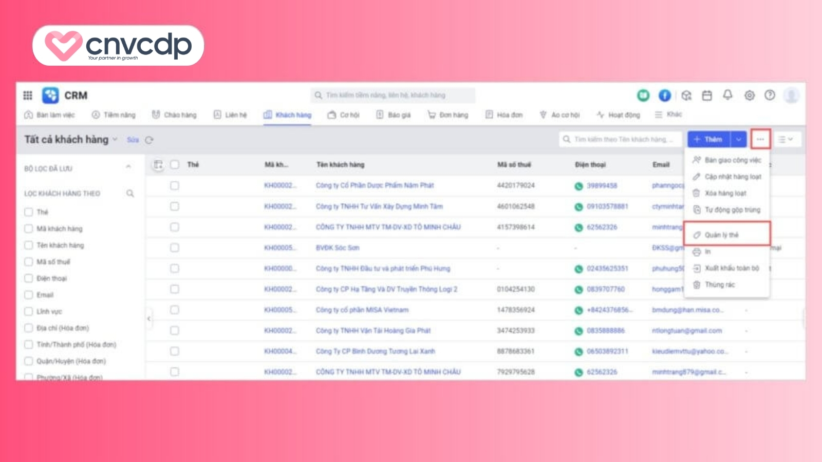 phần mềm quản lý chăm sóc khách hàng tốt nhất amis crm Phần mềm quản lý chăm sóc khách hàng tốt nhất Amis CRM tool