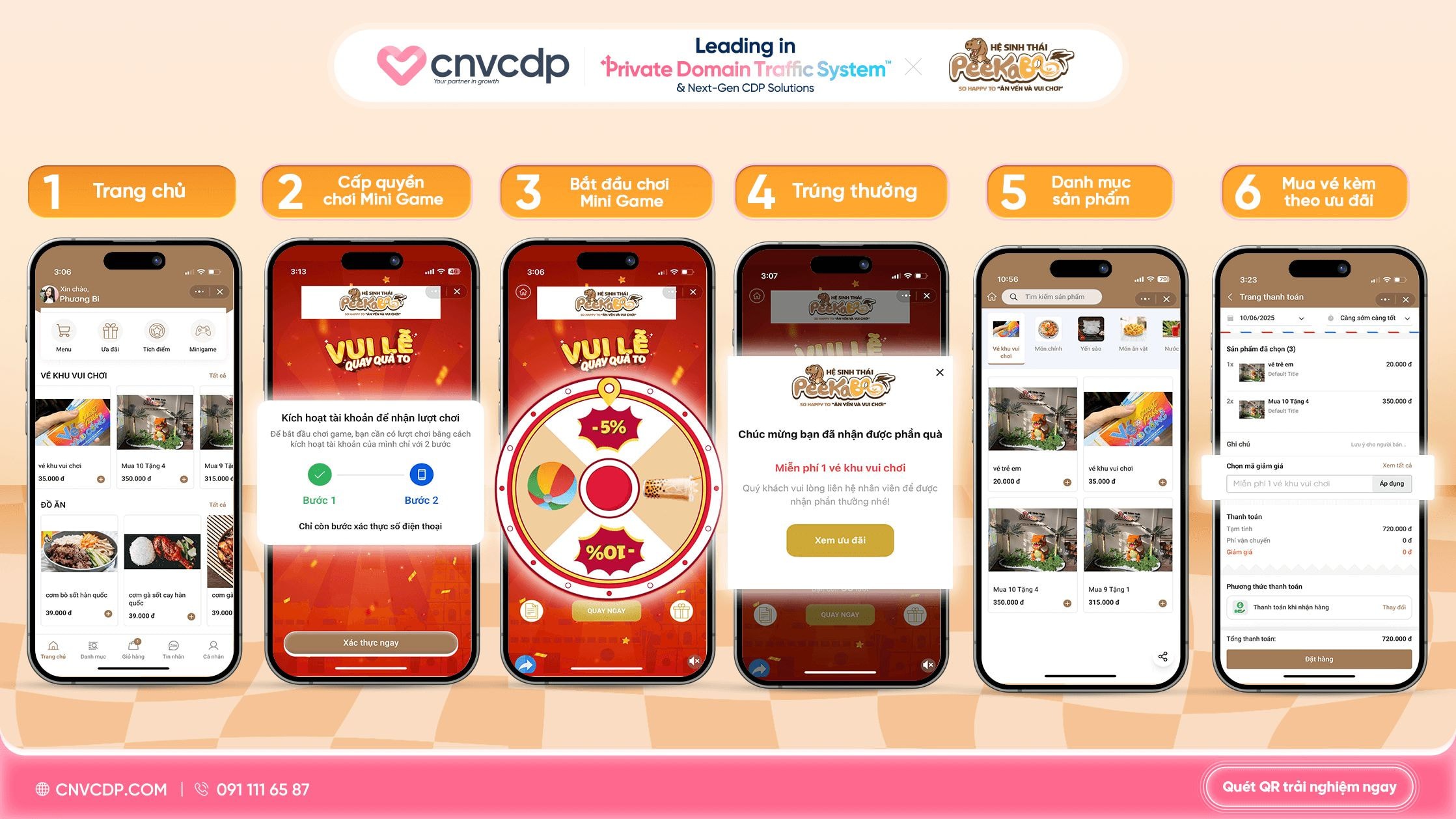 Hệ sinh thái Peekaboo x Private Domain Traffic System - Trải nghiệm mua sắm và chơi mini game trúng quà hấp dẫn trên Zalo Mini App 3 Trien khai Zalo Mini App Peekaboo x Private Domain Traffic System