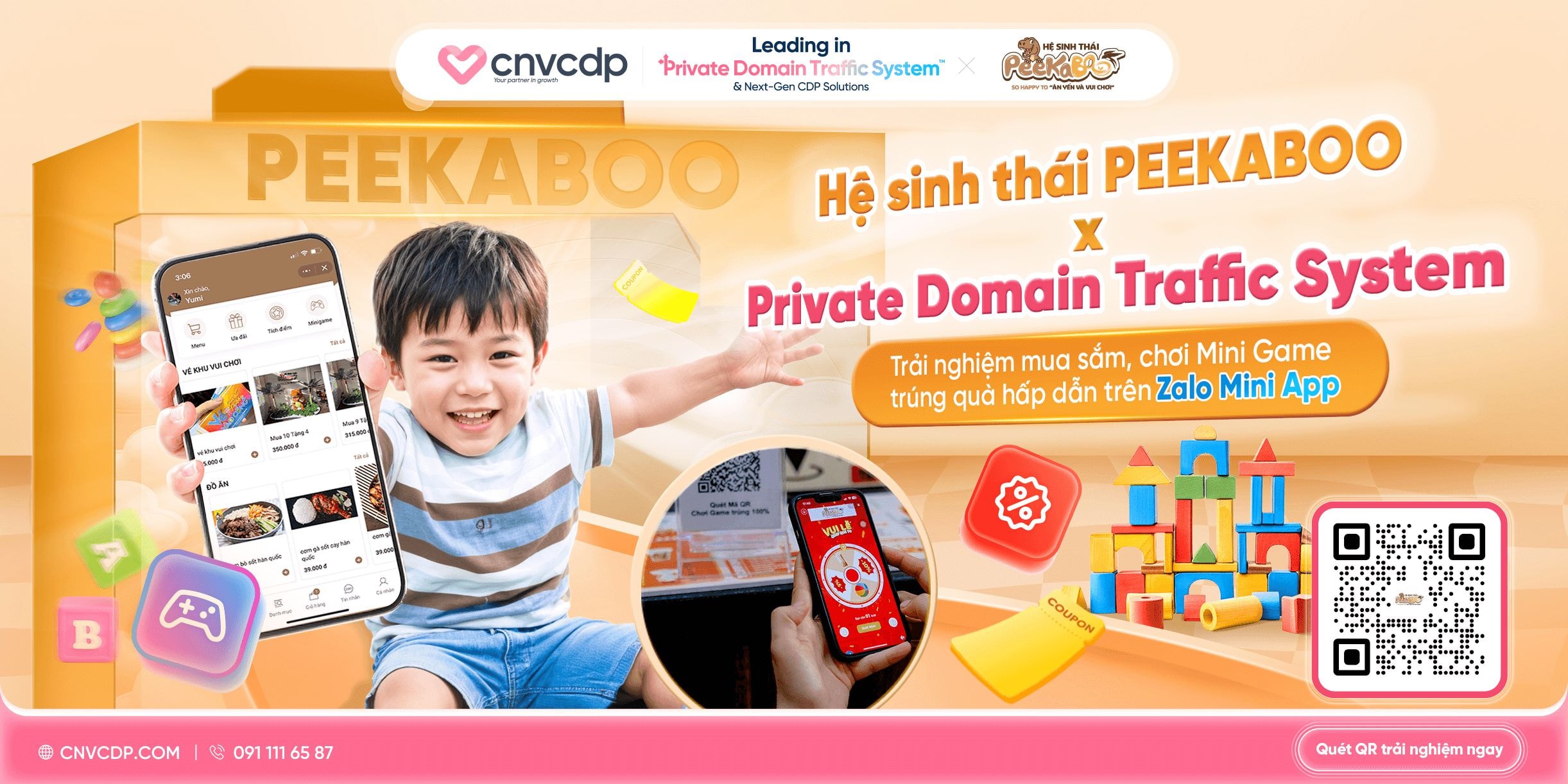 Hệ sinh thái Peekaboo x Private Domain Traffic System - Trải nghiệm mua sắm và chơi mini game trúng quà hấp dẫn trên Zalo Mini App 6 Peekaboo x Private Domain Traffic System tren nen tang Zalo Mini App