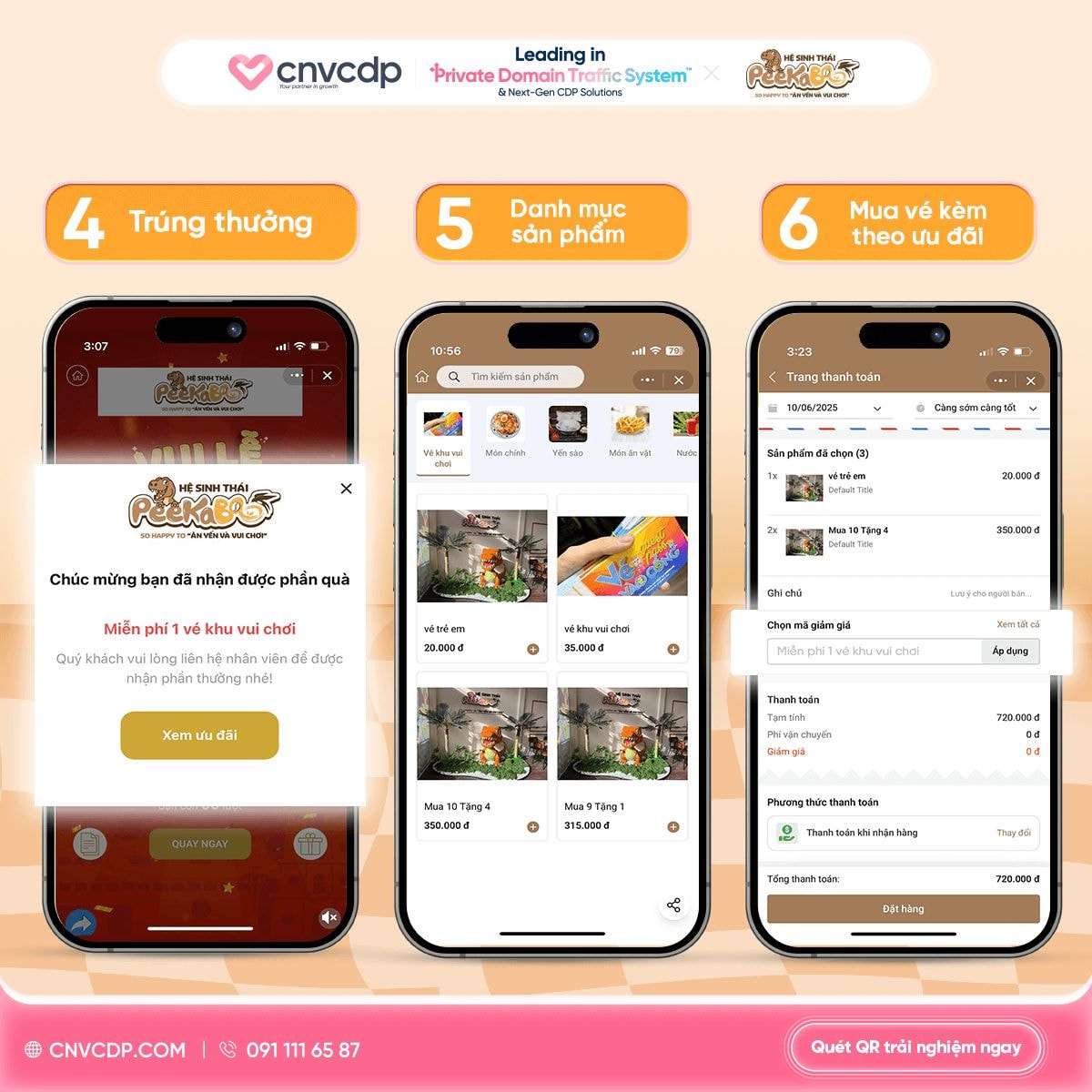 Hệ sinh thái Peekaboo x Private Domain Traffic System - Trải nghiệm mua sắm và chơi mini game trúng quà hấp dẫn trên Zalo Mini App 5 Giai phap Peekaboo x Private Domain Traffic System tren Zalo Mini App