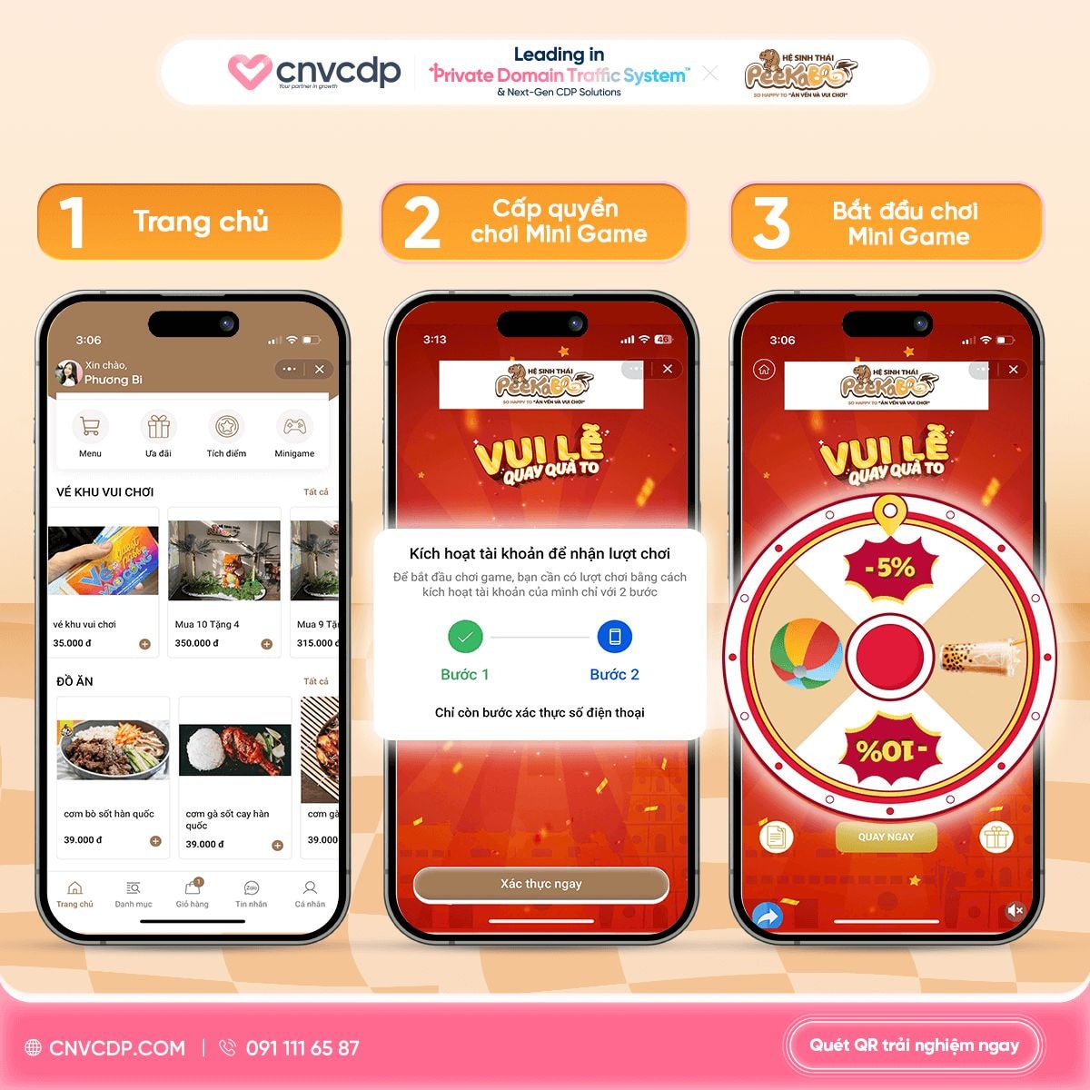 Hệ sinh thái Peekaboo x Private Domain Traffic System - Trải nghiệm mua sắm và chơi mini game trúng quà hấp dẫn trên Zalo Mini App 4 Chuong trinh Mini Game tu Peekaboo x Private Domain Traffic