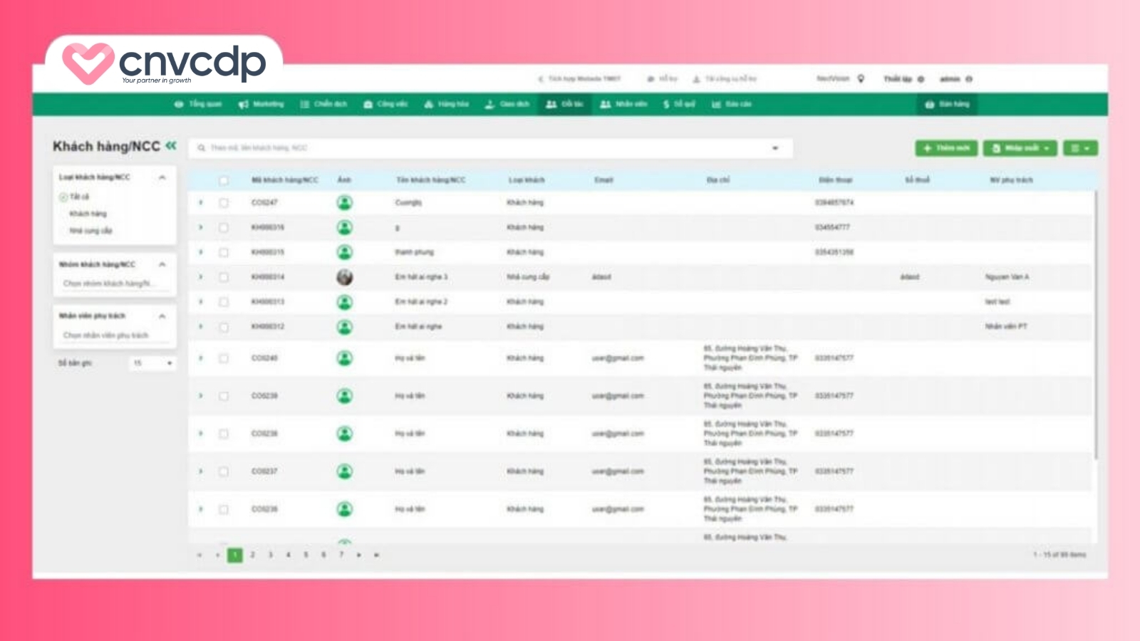 phần mềm chăm sóc khách hàng free nextx crm Phần mềm Free nextx CRM