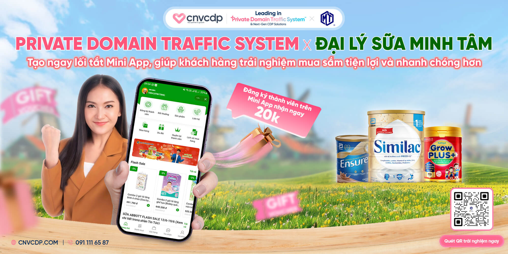 Đại Lý sữa Minh Tâm x Private Domain Traffic System - Tạo ngay lối tắt Mini App trên màn hình điện thoại, nâng tầm trải nghiệm mua sắm tiện lợi 7 Dai Ly sua Minh Tam x Private Domain Traffic System trên Zalo Mini App