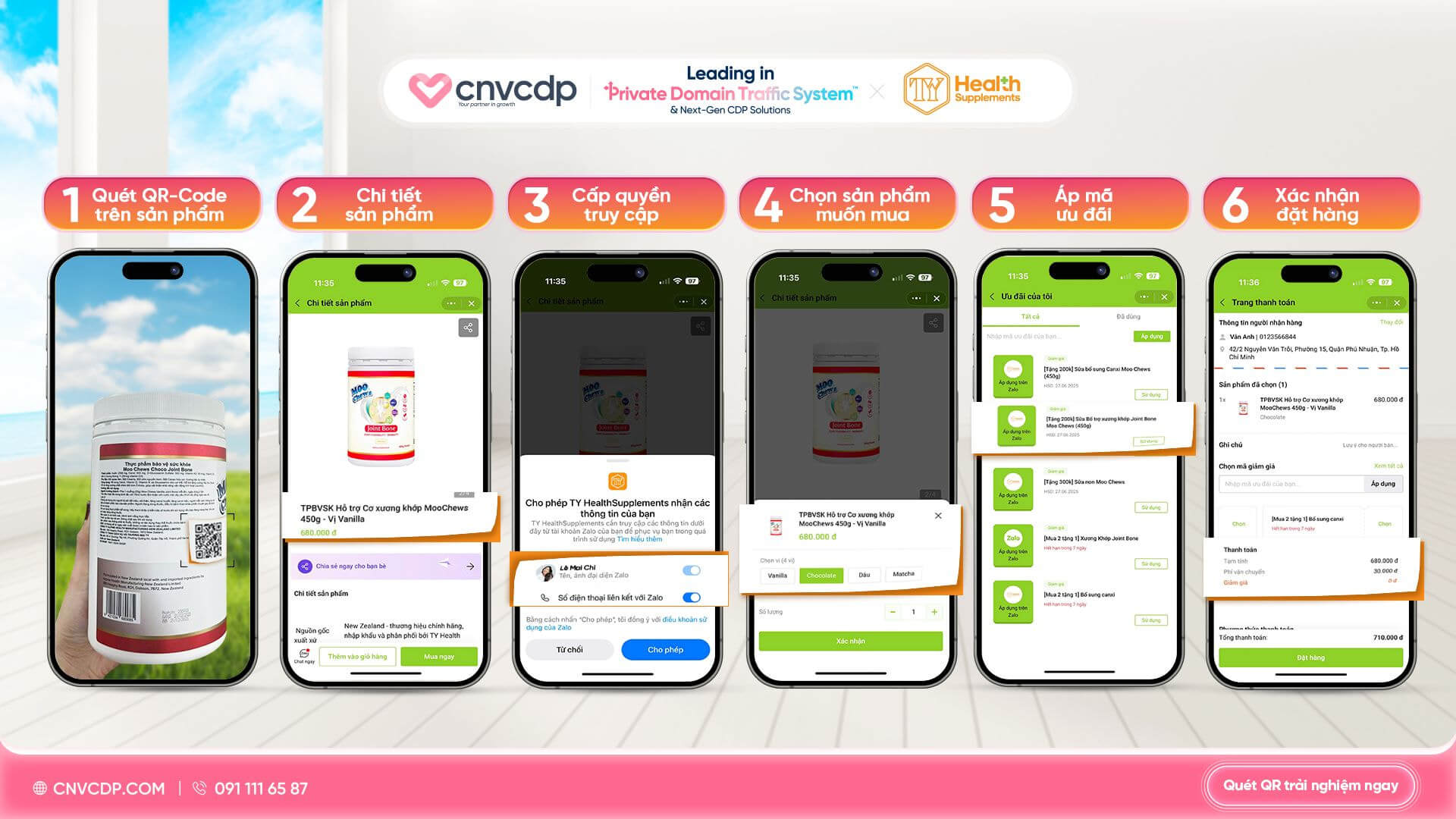 TY Health Supplements x Private Domain Traffic System – Kết nối khách hàng thông minh qua Zalo Mini App 3 TY Health Supplements x Private Domain Traffic System trên nền tảng Zalo Mini App