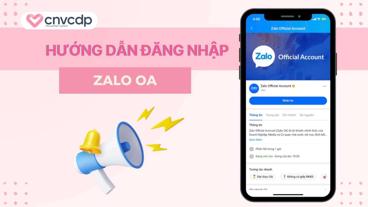 Cách đăng nhập Zalo OA trên máy tính, điện thoại ĐƠN GIẢN 2 Huong dan chi tiet cach dang nhap Zalo OA