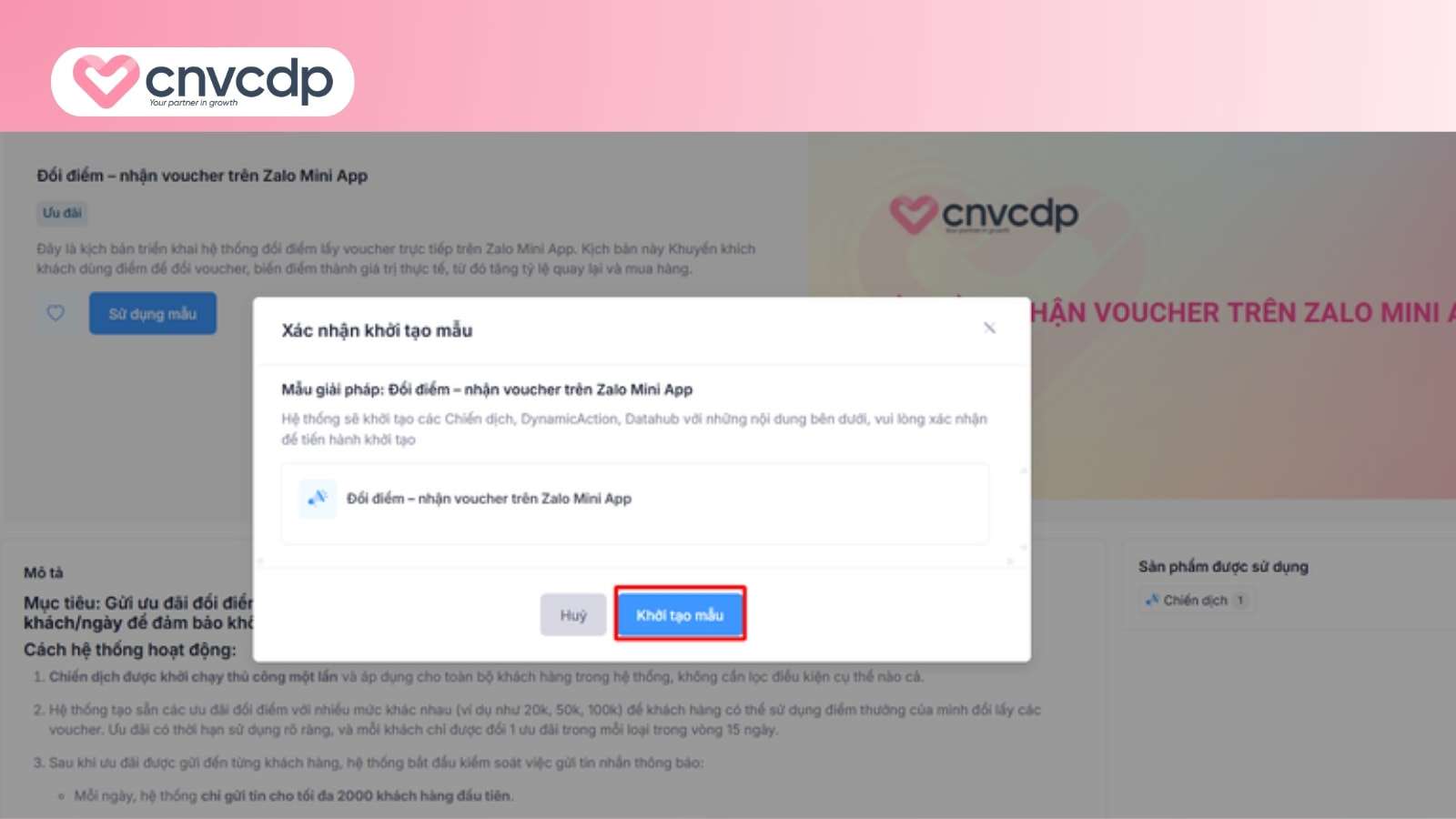Đổi điểm nhận voucher trên Zalo Mini App giữ chân khách hàng hiệu quả 9 Kho tao mau