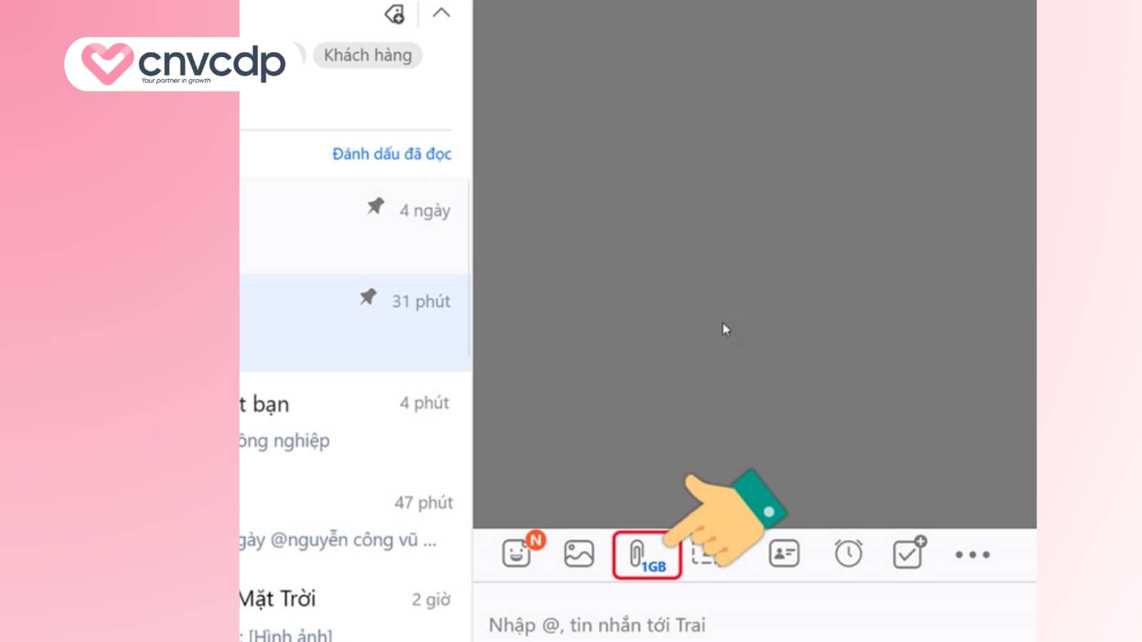 Hướng dẫn cách gửi hóa đơn điện tử qua Zalo cực đơn giản và nhanh chóng 6 Nhan vao bieu tuong file dinh kem