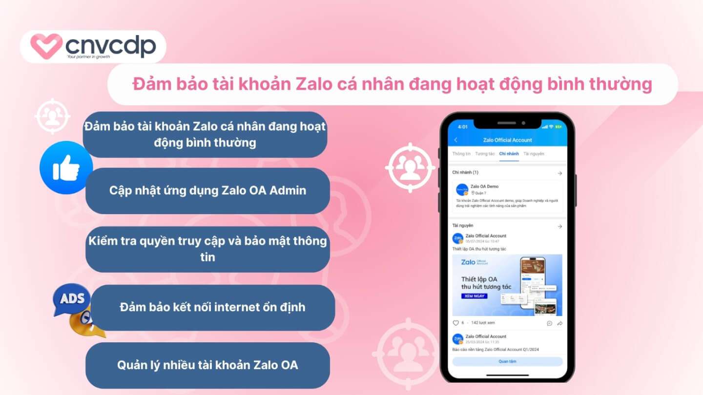 Cách đăng nhập Zalo OA trên máy tính, điện thoại ĐƠN GIẢN 9 Nhung dieu can luu y khi dang nhap tren Zalo OA
