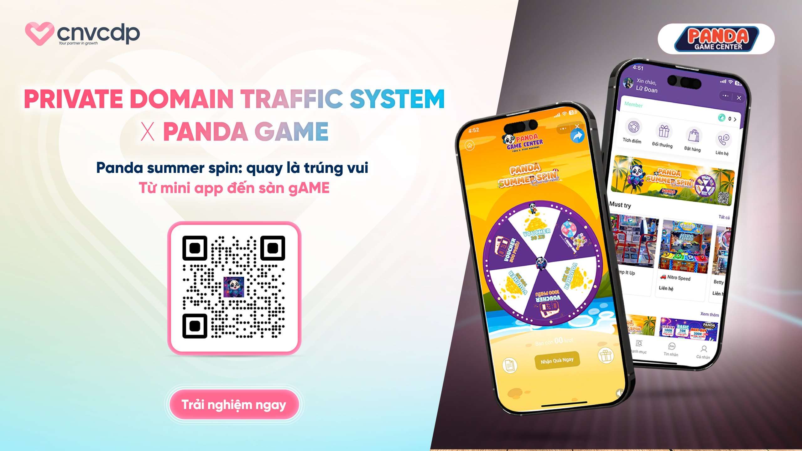 Panda Game Center: Từ Mini Game "Quay Là Trúng" đến Hệ thống Remarketing 0 đồng.