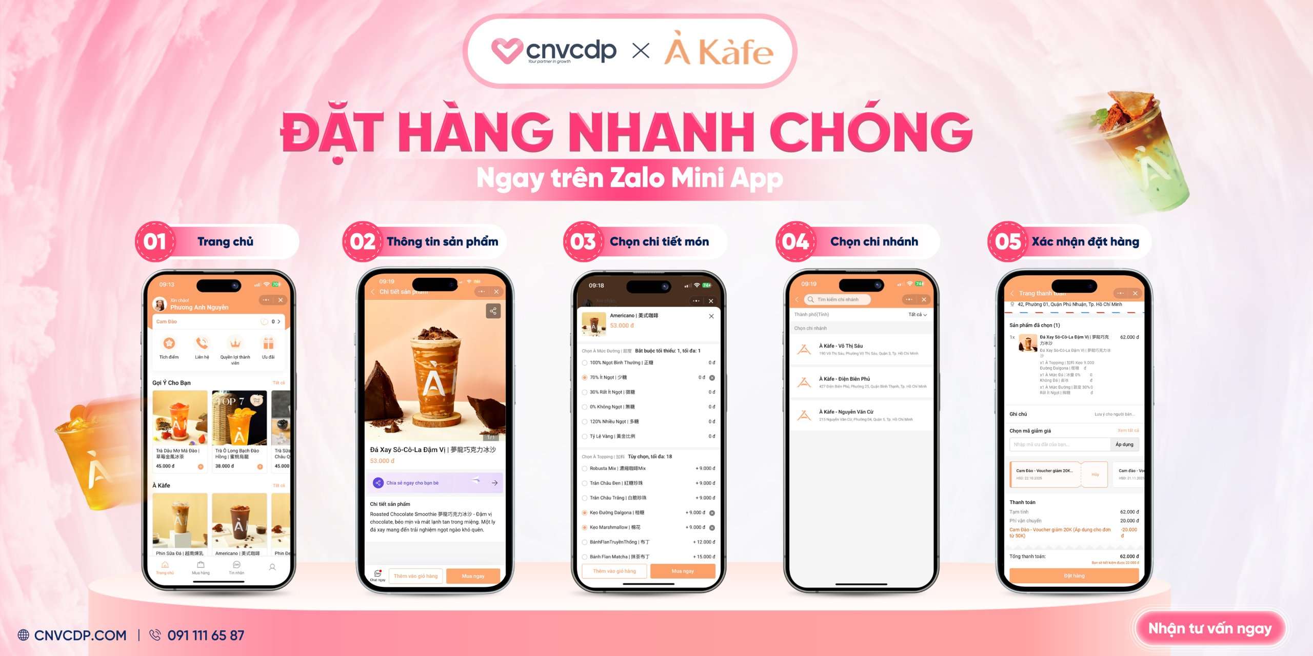 Giữ chân khách quay lại nhờ Zalo Mini App – Câu chuyện từ À Kàfe 4 230925 CNVCDP àkafe scaled