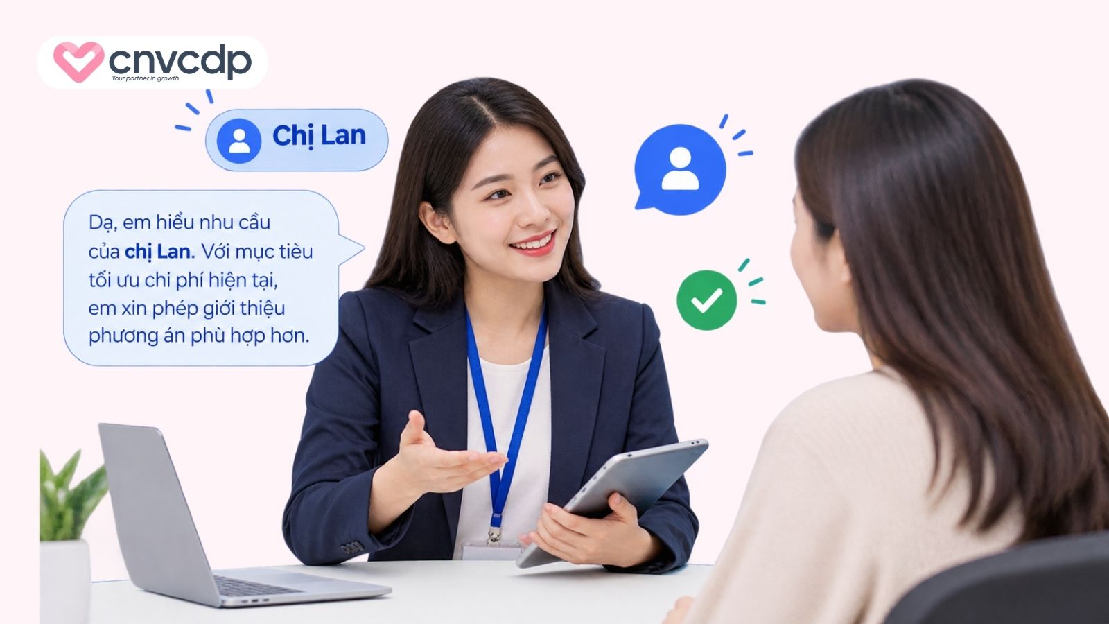 Gọi tên khách hàng một cách tự nhiên