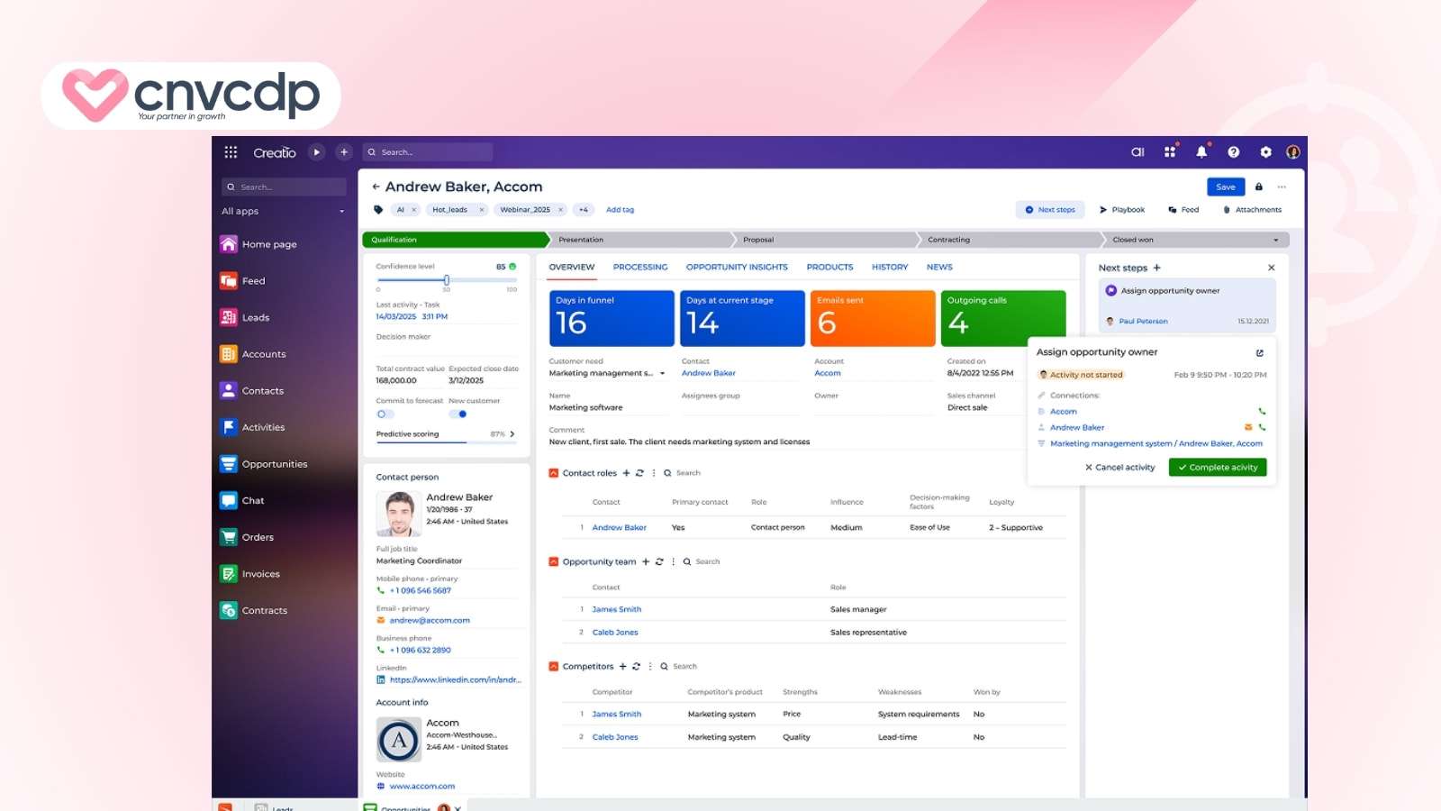 Top 10 phần mềm CRM cho giáo dục giúp quản lý và đào tạo dễ dàng 15 Creatio CRM – Linh hoat cho moi quy mo