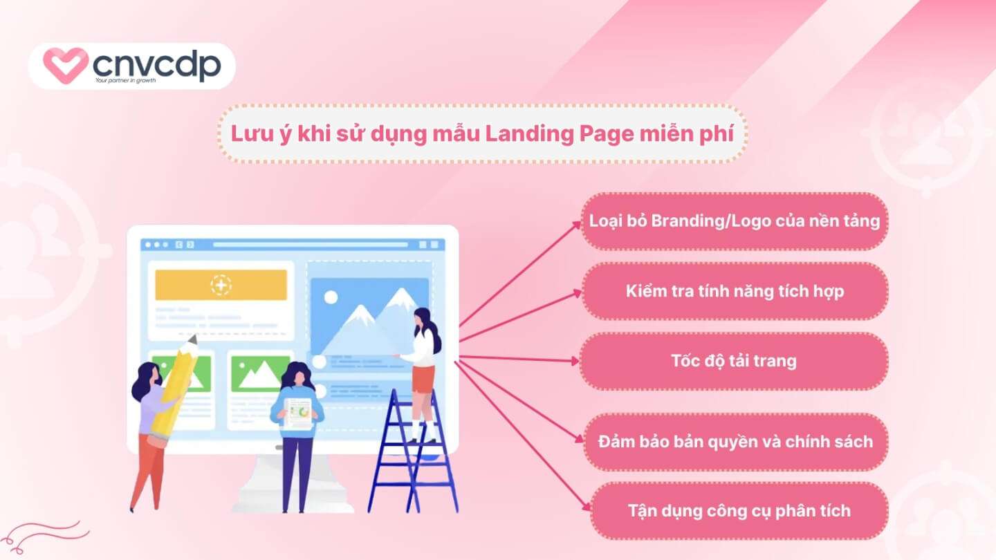 15+ mẫu Landing Page miễn phí và chuyên nghiệp cho doanh nghiệp 24 Luu y khi su dung mau landing page mien phi