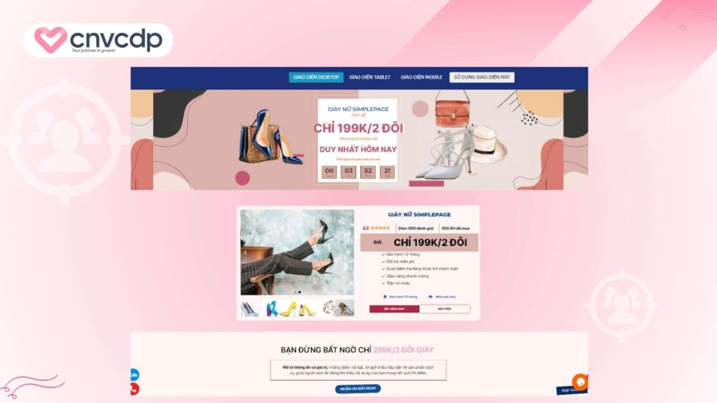 15+ mẫu Landing Page miễn phí và chuyên nghiệp cho doanh nghiệp 9 Ban hang online