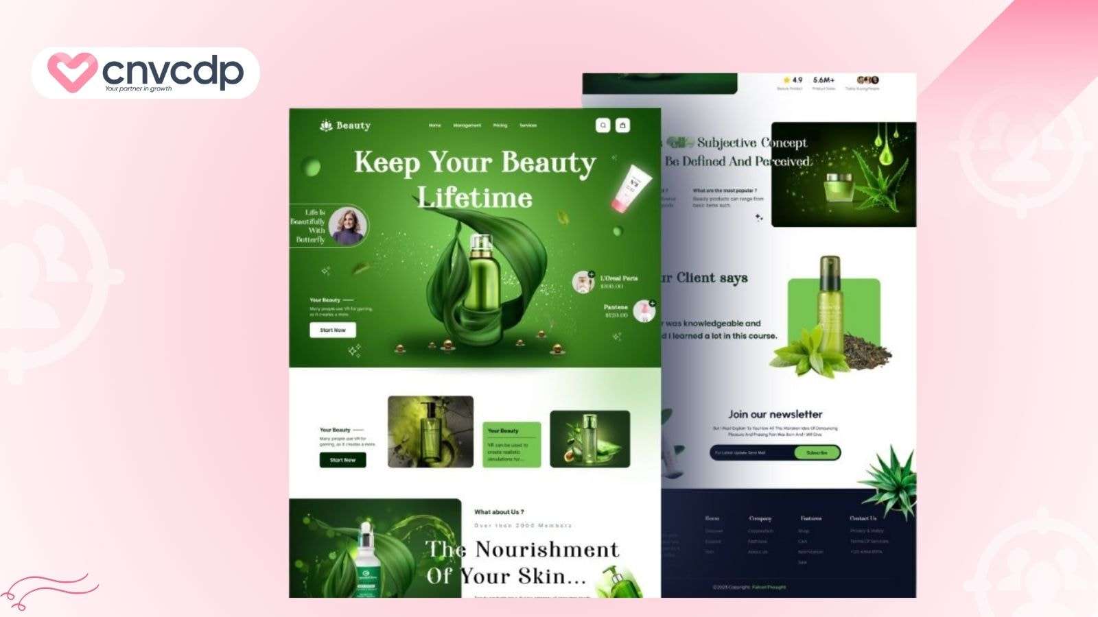 Mau Landing Page my pham thien nhien organic