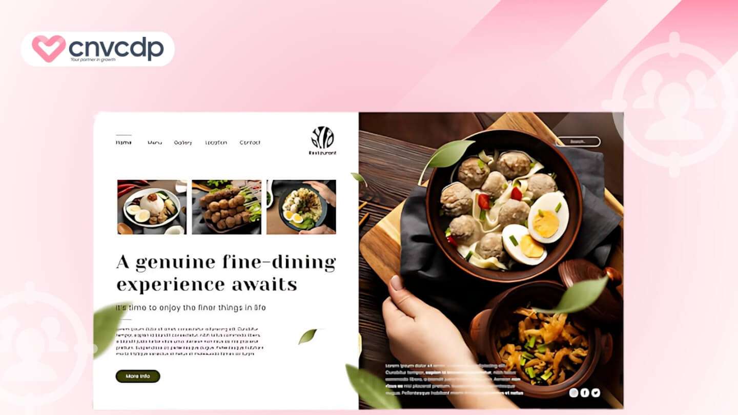 15+ mẫu Landing Page miễn phí và chuyên nghiệp cho doanh nghiệp 6 Nha hang am thuc