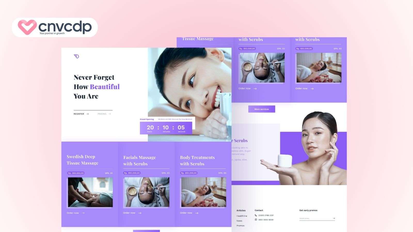 Mau Landing Page spa tham my vien