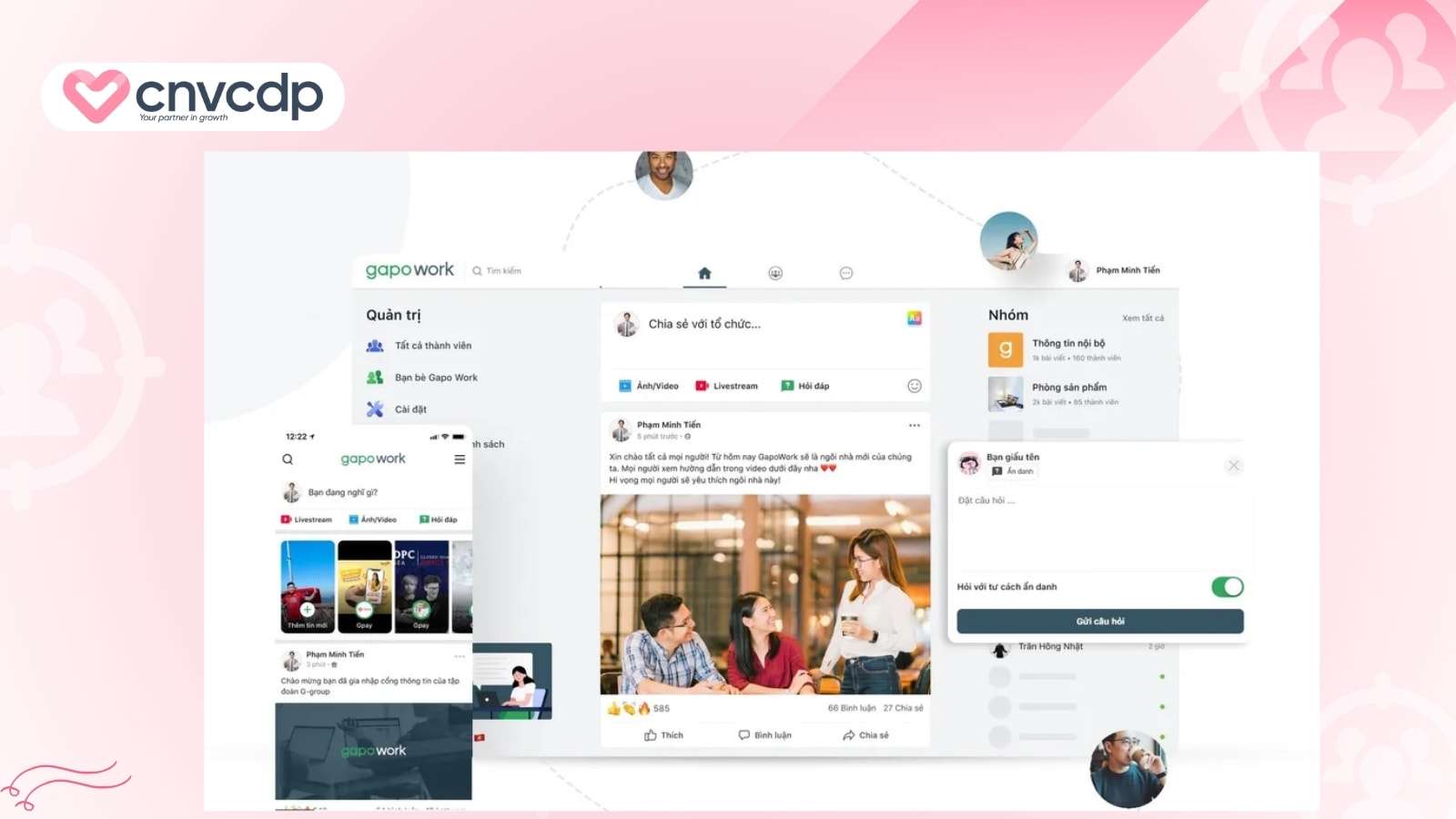 Top 10+ phần mềm quản lý chuỗi cửa hàng giúp tăng hiệu suất kinh doanh 15 Phan mem GapoWork – Tang cuong trao doi noi bo chuoi