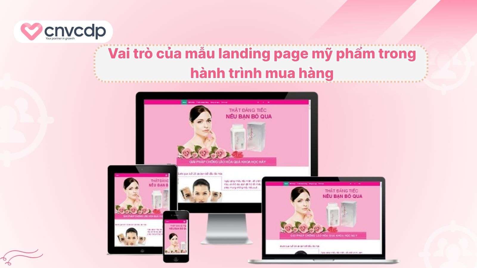 Vai tro cua mau landing page my pham trong hanh trinh mua hang