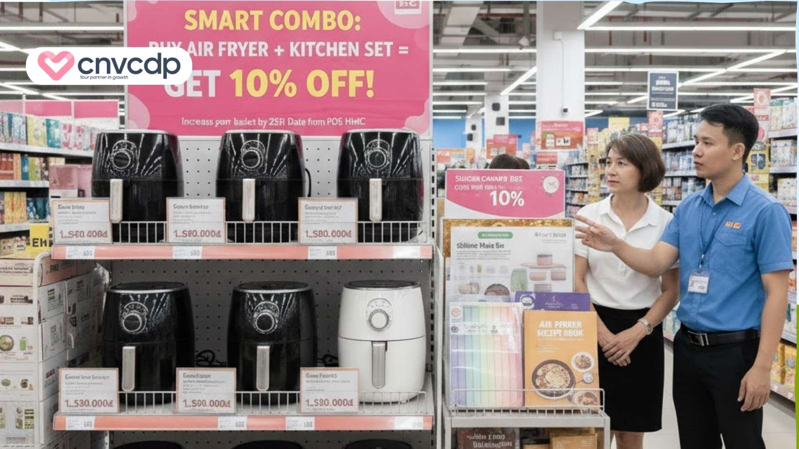 Big C ap dung cross sell nganh ban le qua cac ke trung bay san pham