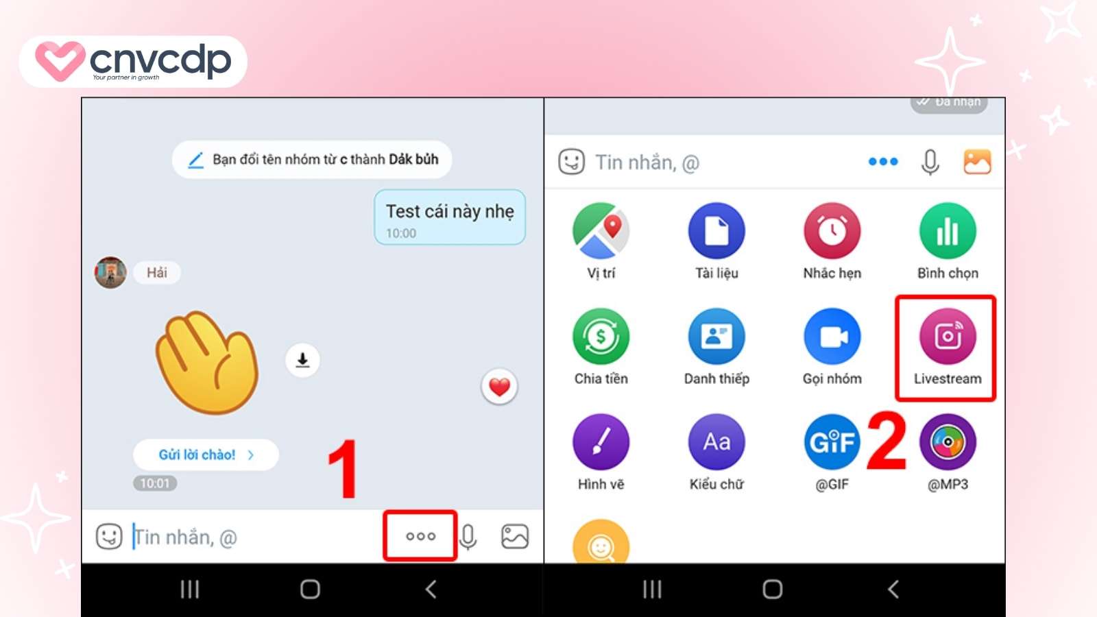 Buoc 3 Kich hoat tinh nang Livestream trong Group