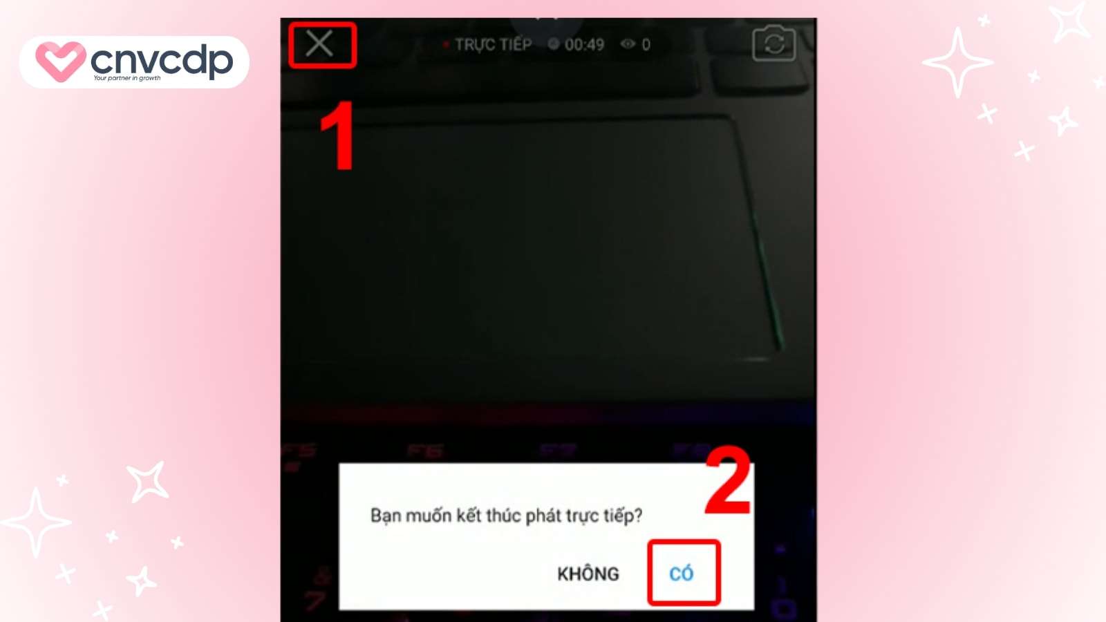 Buoc 5 Dung Livestream va xem lai Video