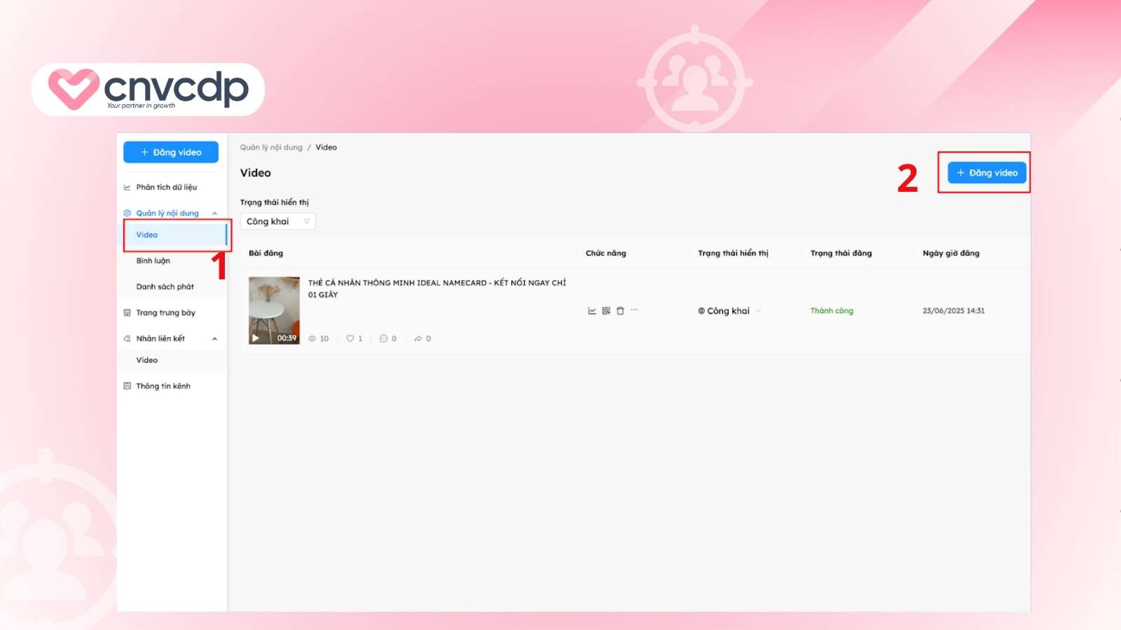 Cách kiếm tiền Affiliate trên zalo video dễ làm không cần đầu tư 8 Cach dang video tren Web Creator may tinh