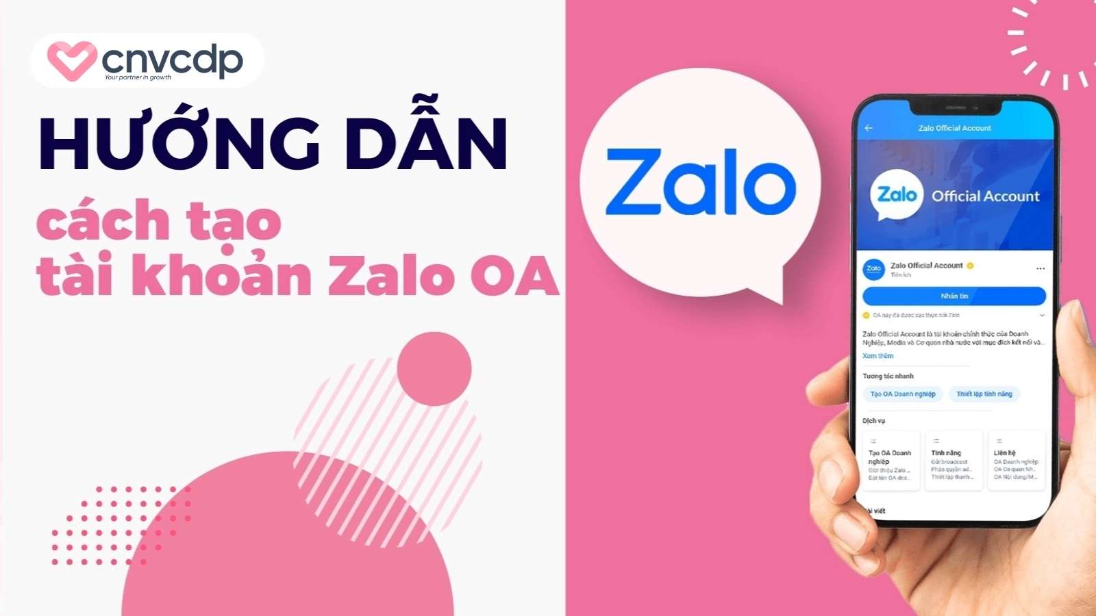 Cach tao tai khoan Zalo OA