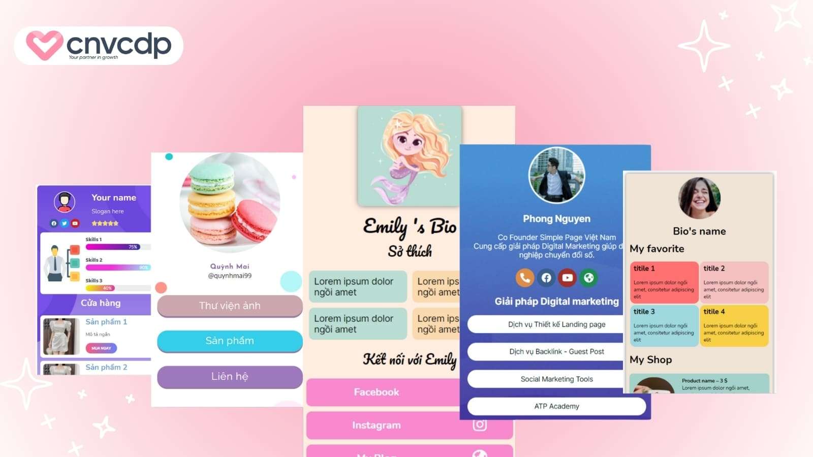 Mau landing page TikTok dang bio link