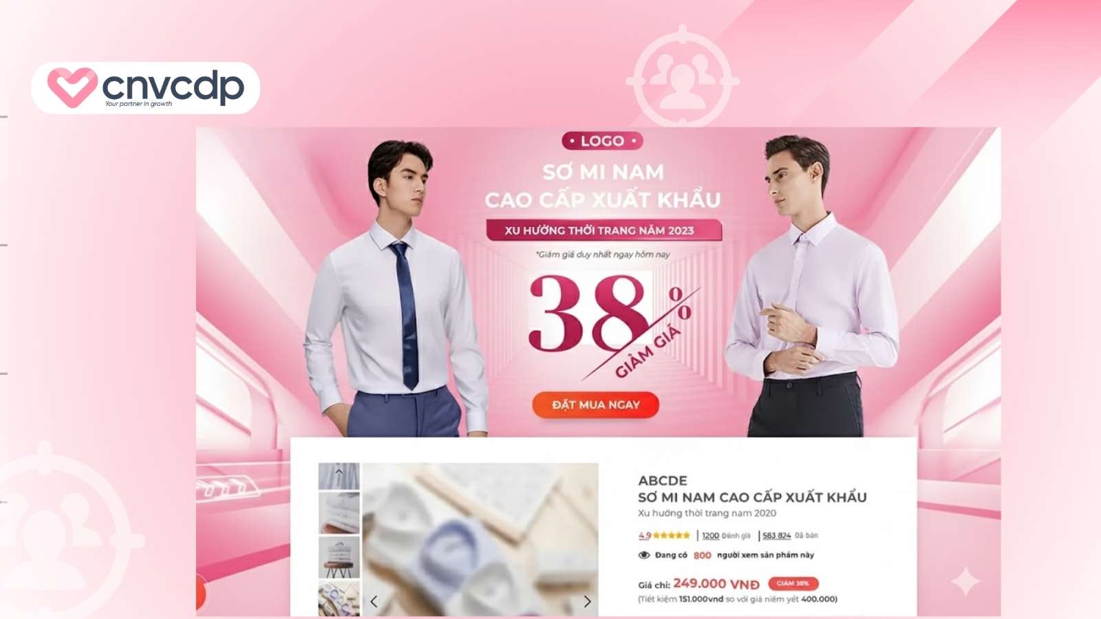 Tổng hợp mẫu landing page thời trang chuyên nghiệp,thu hút khách hàng 7 Mau Landing Page thoi trang nam