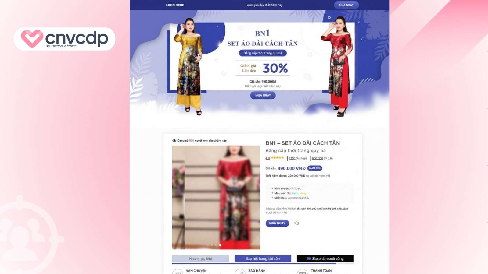 Tổng hợp mẫu landing page thời trang chuyên nghiệp,thu hút khách hàng 9 Mau Landing Page thoi trang trung nien
