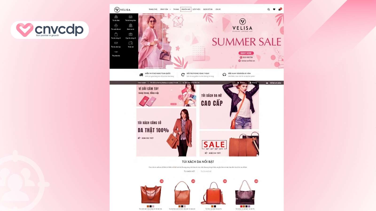 Tổng hợp mẫu landing page thời trang chuyên nghiệp,thu hút khách hàng 12 Mau Landing Page tui xach thoi trang