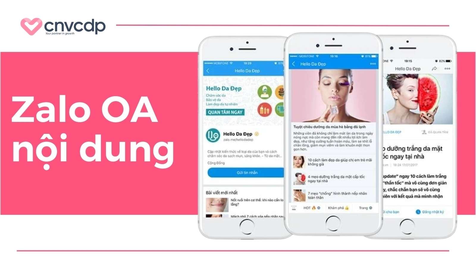 Tai khoan Zalo OA noi dung