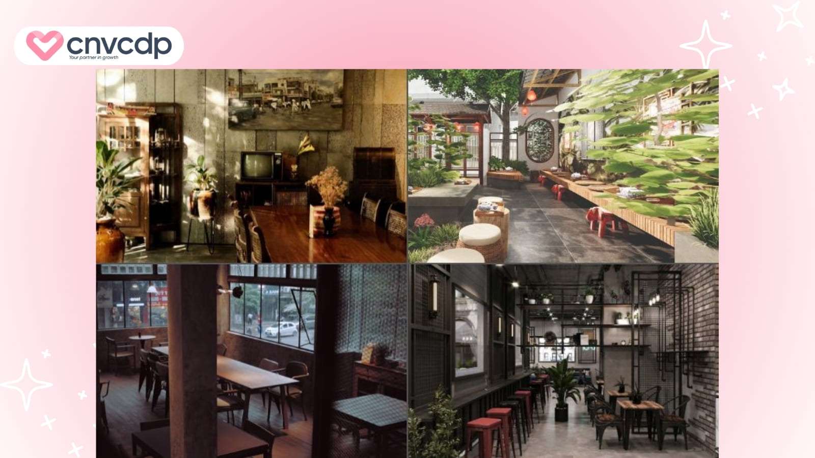 Mô hình kinh doanh quán cà phê bình dân đẹp, tiết kiệm chi phí 9 Thiet ke bay tri quan