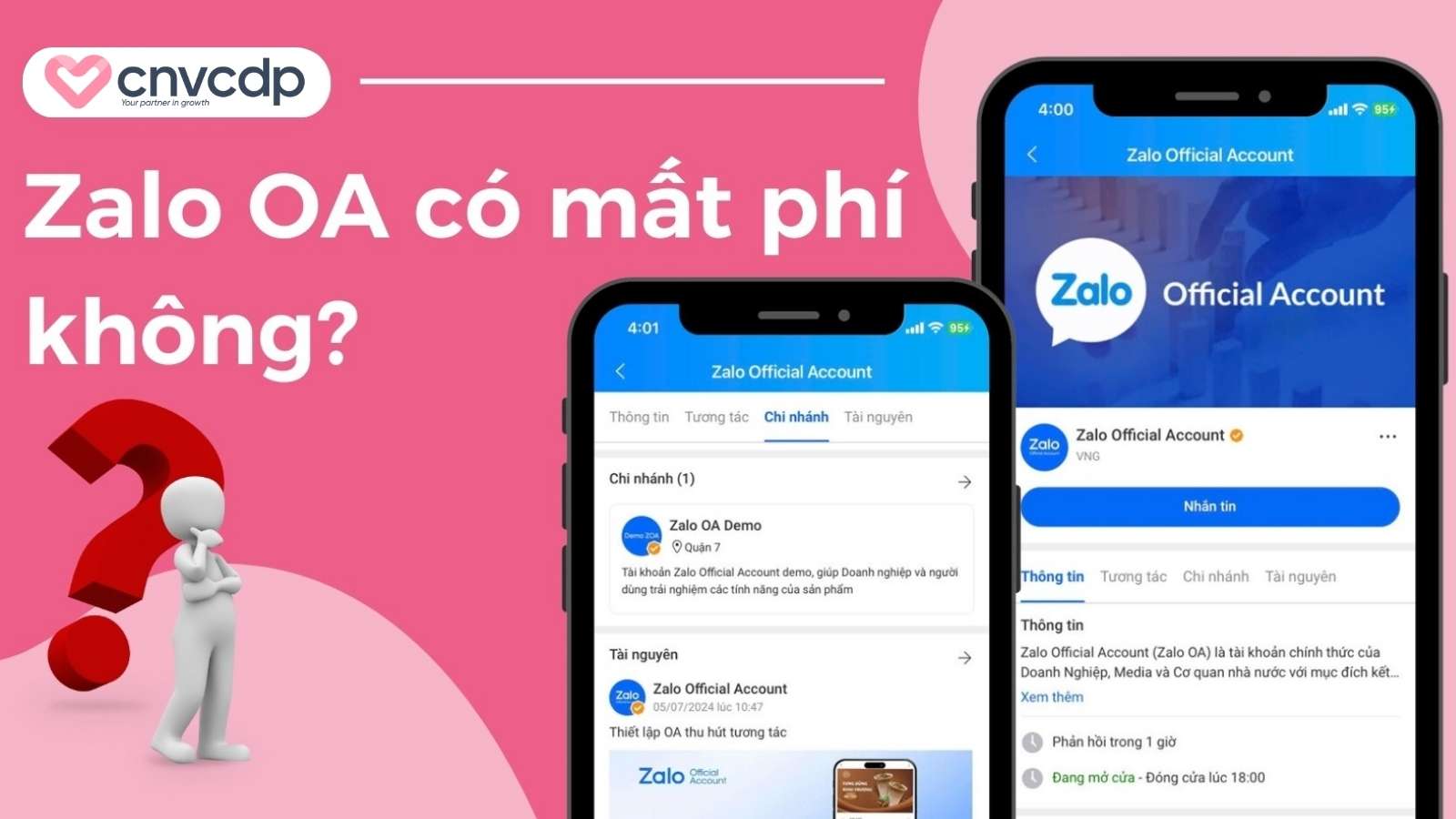 Zalo OA co mat phi khong