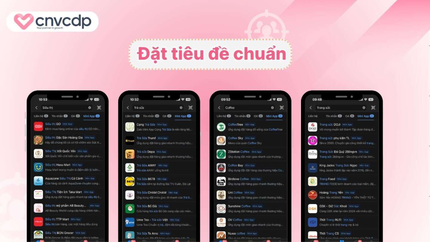 Bí quyết tối ưu thuật toán hiển thị của Zalo cho doanh nghiệp 5 Dat tieu de chuan