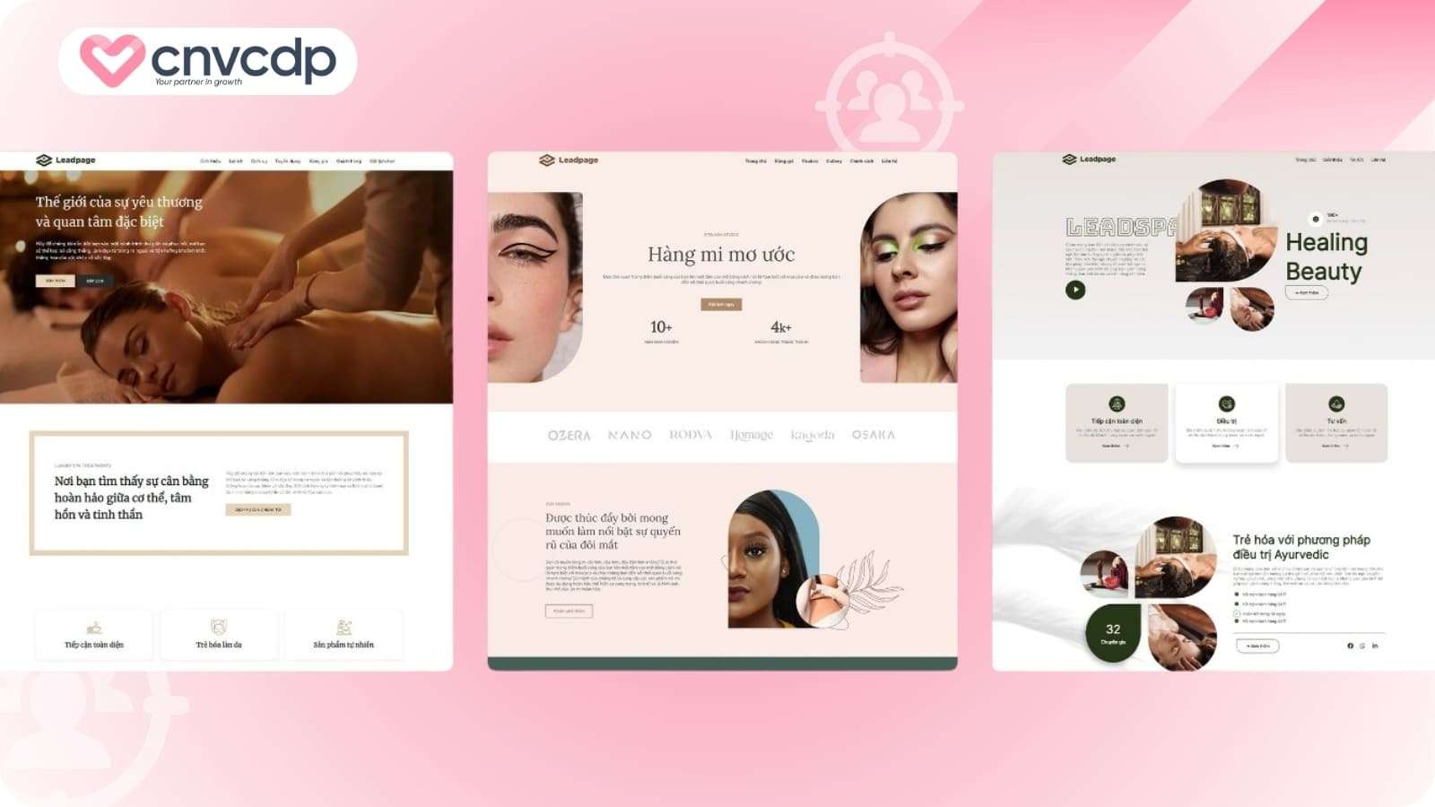 Mau Landing Page Spa Massage Tri lieu thu gian