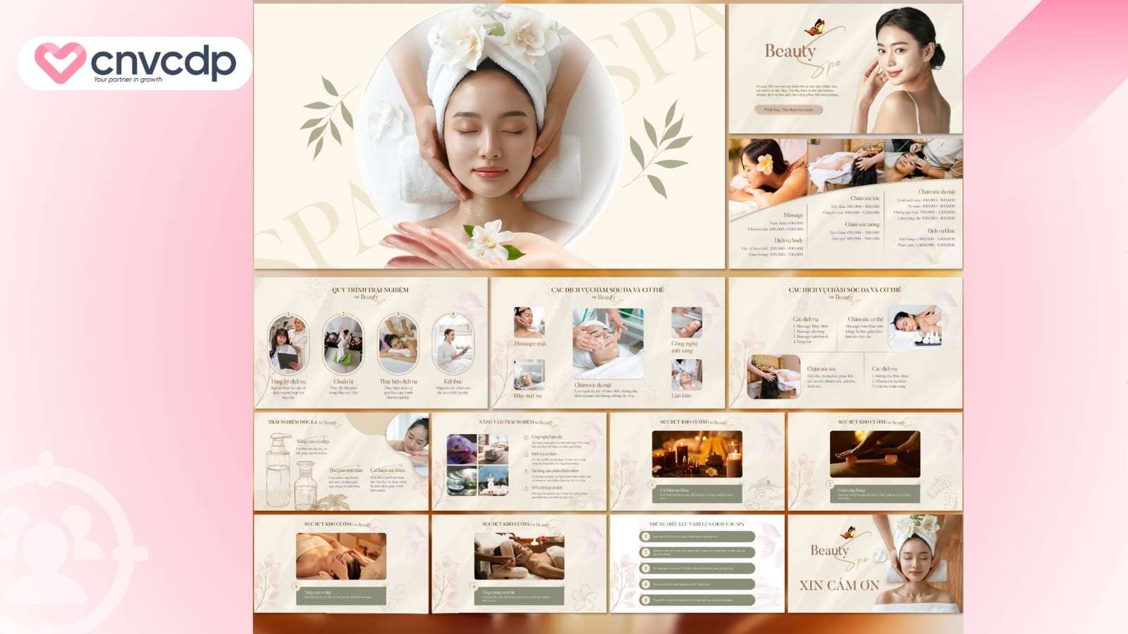 Mau Landing Page Spa cham soc da tham my vien