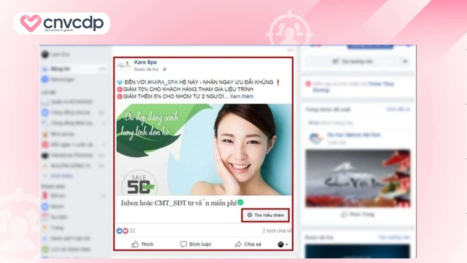 Mau Landing Page Spa chay quang cao Facebook Google Ads