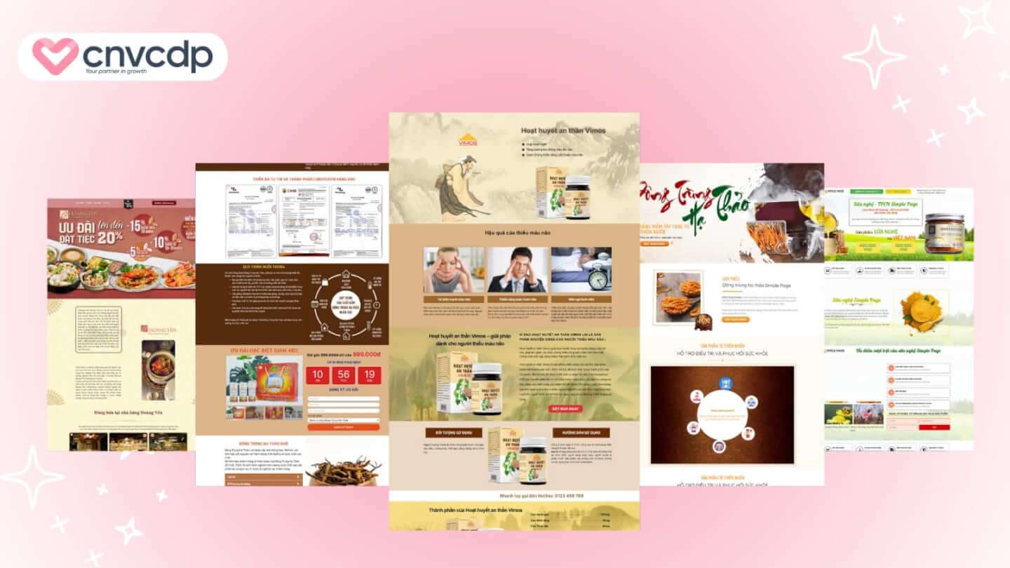 Mẫu Landing Page bán hàng đẹp, chuyên nghiệp, thu hút khách tiềm năng 11 Mau Landing Page ban hang linh vuc thuc pham chuc nang