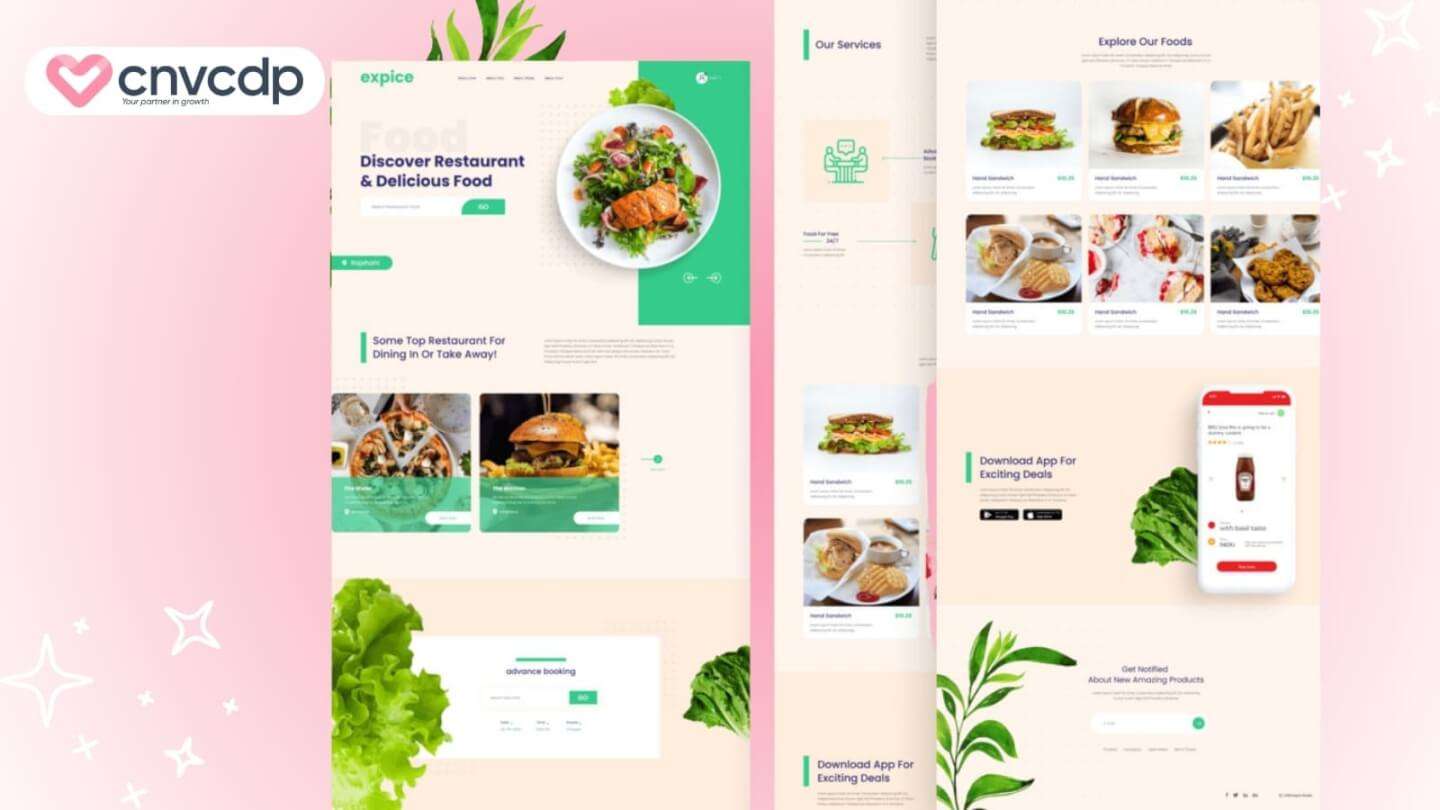 Mẫu Landing Page bán hàng đẹp, chuyên nghiệp, thu hút khách tiềm năng 15 Mau Landing Page ban hang thuc pham