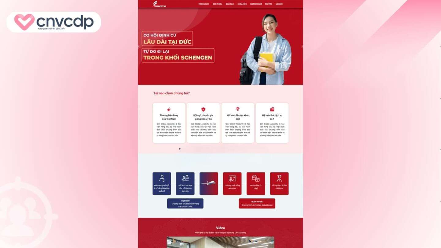 Mẫu Landing Page ngành giáo dục chuyên nghiệp giúp tăng chuyển đổi mạnh mẽ 11 Mau Landing Page gioi thieu chuong trinh dao tao ngan han