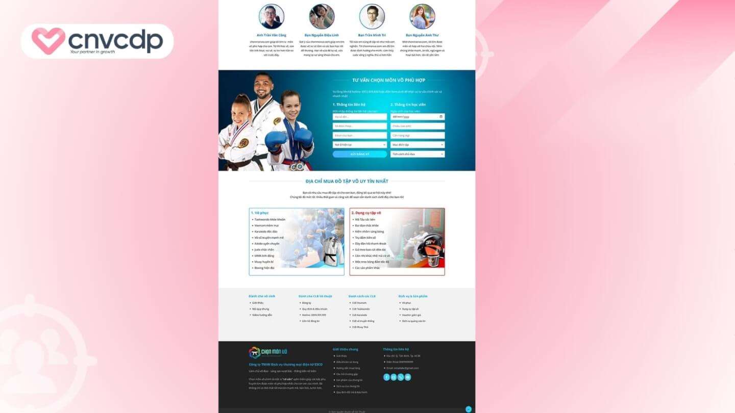 Mẫu Landing Page ngành giáo dục chuyên nghiệp giúp tăng chuyển đổi mạnh mẽ 6 Mau Landing Page khoa hoc ky nang mem Day nghe
