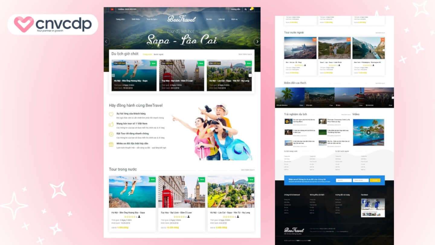 Mau Landing Page tour du lich mao hiem phuot