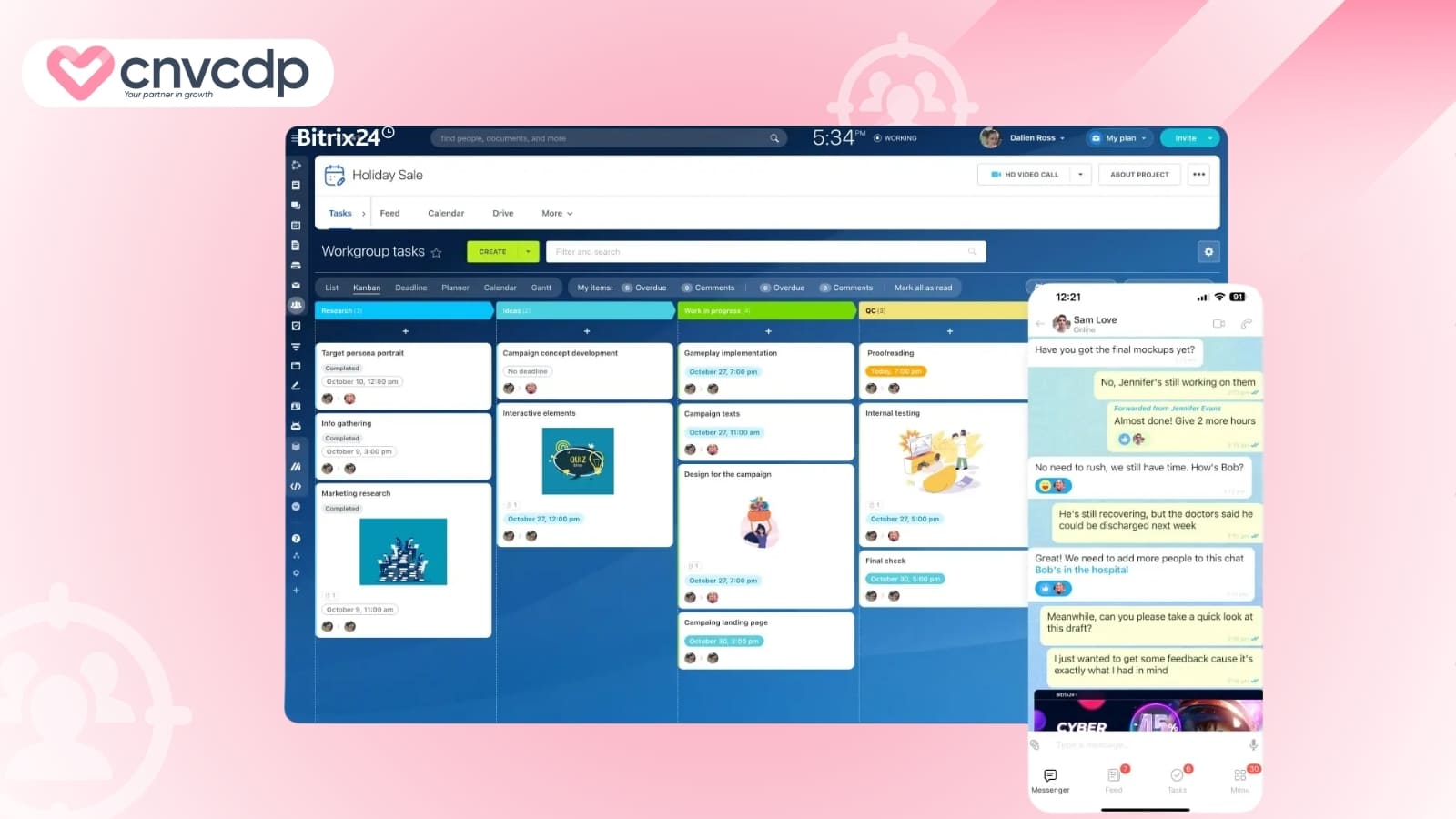 Bitrix24 CRM mien phi da tinh nang