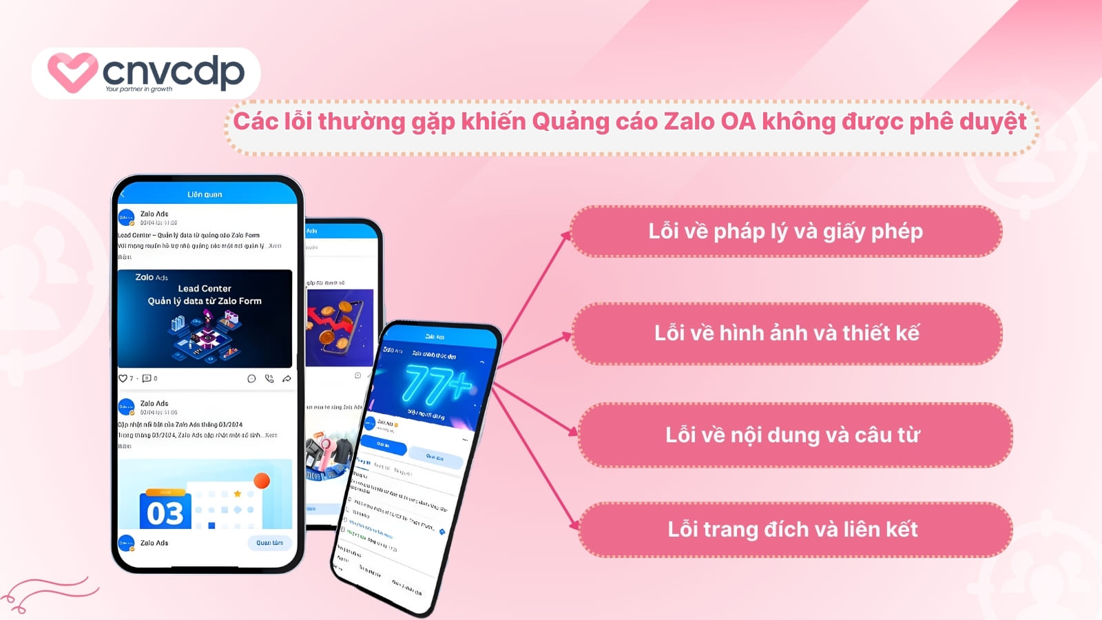 Cac loi thuong gap khien Quang cao Zalo OA khong duoc phe duyet