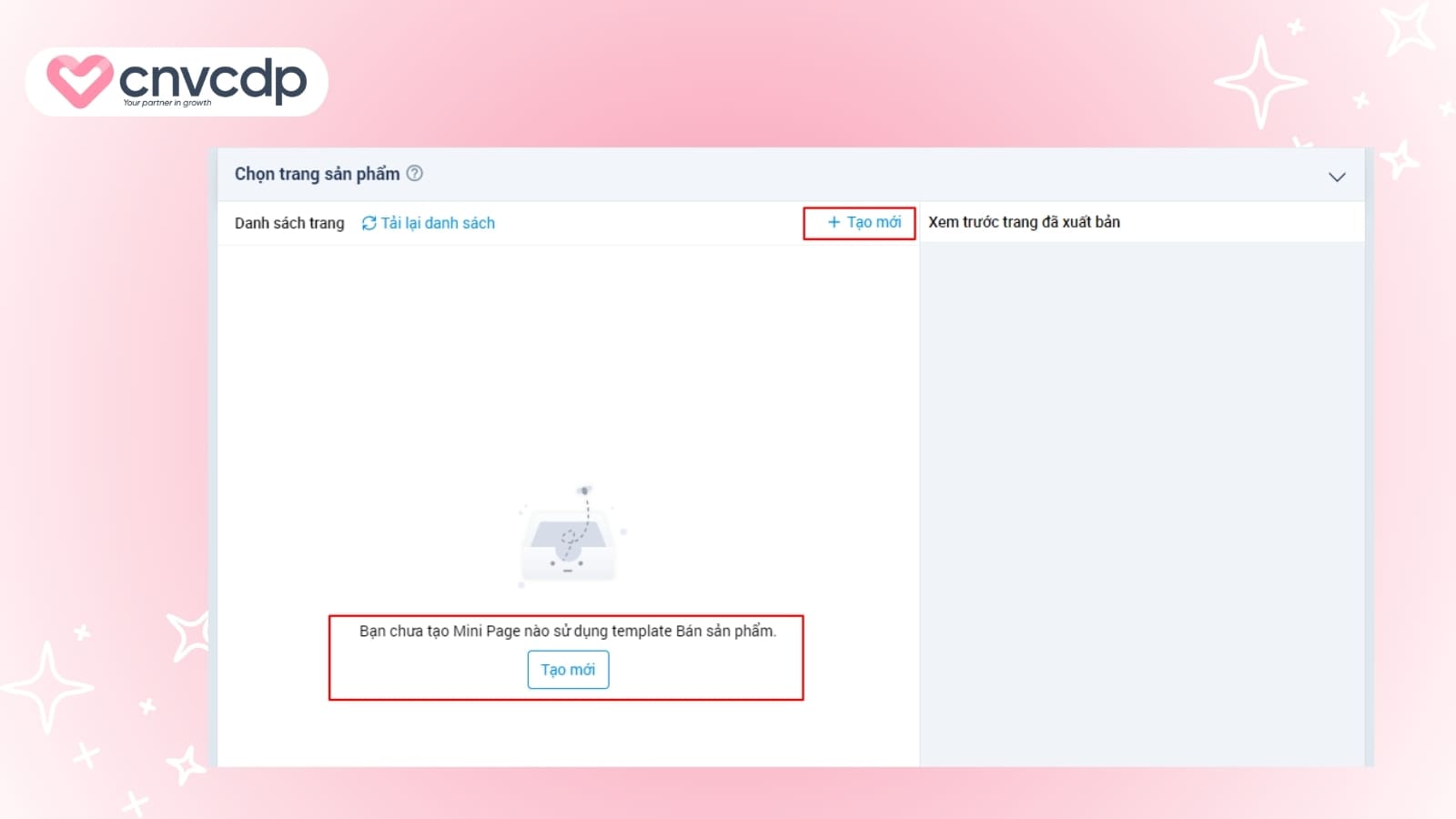 Cau hinh Trang san pham