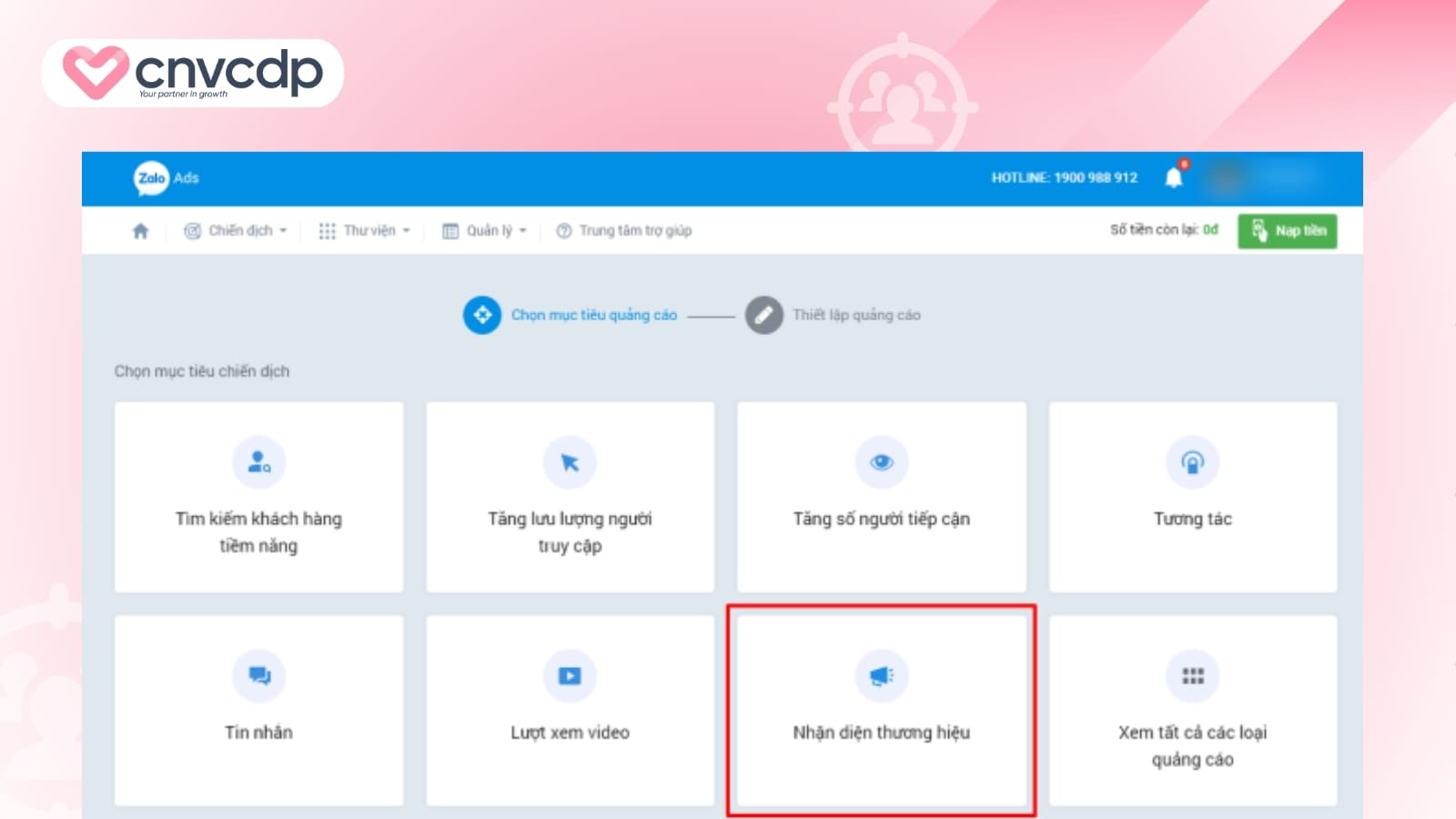 Quảng cáo Display Zalo là gì? Chiến lược chạy hiệu quả cho doanh nghiệp 6 Chon muc tieu