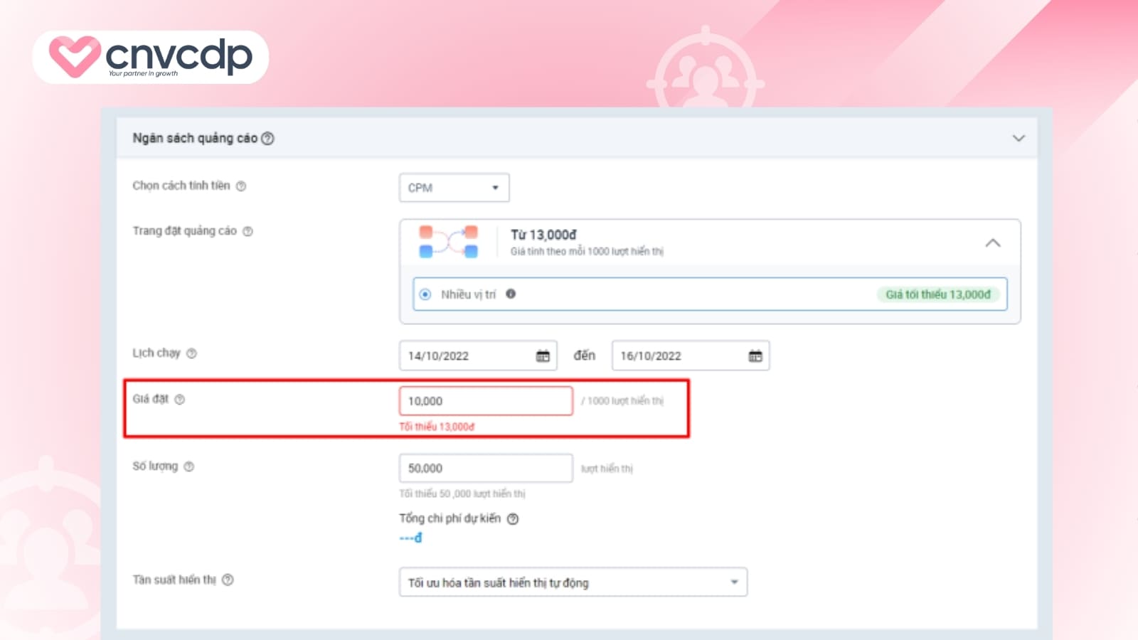 Quảng cáo Display Zalo là gì? Chiến lược chạy hiệu quả cho doanh nghiệp 10 Dat ngan sach va Dau thau